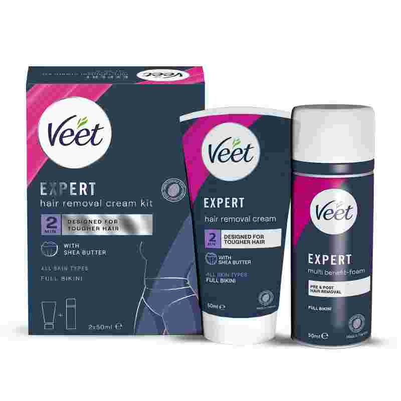 Veet Expert Hårborttagningskit för Intimområde 2x50 ml