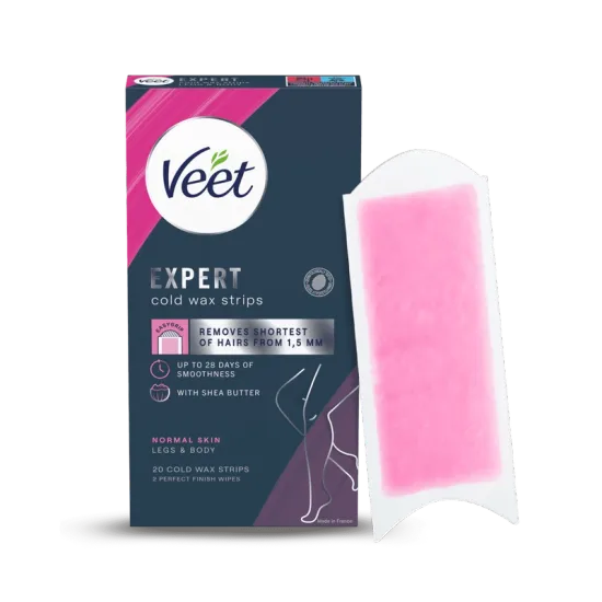 Veet Expert Wax Strips Ben & Kropp Normal Hud 20 st