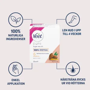Veet Pure Sugaring Wax med Arganolja Kropp & Ansikte 250 ml