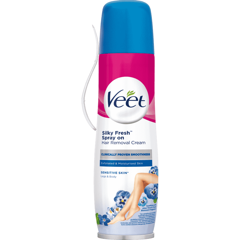 Veet Spray-On Hårtborttagningskräm Ben & Kropp Känslig Hud 150 ml