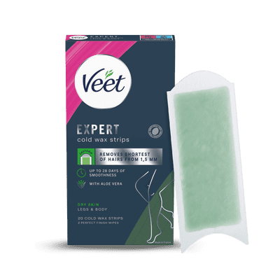 Veet Expert Cold Wax Strips Legs & Body Dry Skin