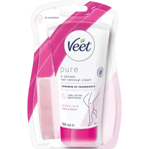 Veet Pure Hårborttagningskräm för Duschen Ben & Kropp Normal Hud 150 ml