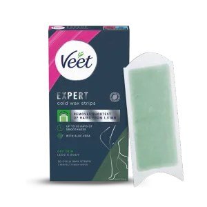 Veet Expert Wax Strips Ben & Kropp Torr Hud 20 st