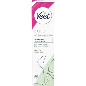 Veet Pure Hårborttagningskräm Ben & Kropp Torr Hud 200 ml