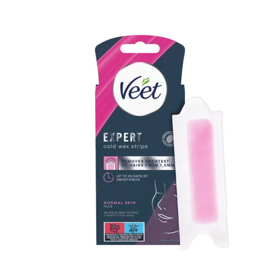 Veet Expert Wax Strips Ansikte Normal Hud 16 st