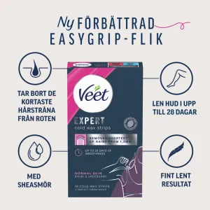 Veet Expert Wax Strips Bikini & Armhåla Normal Hud 16 st
