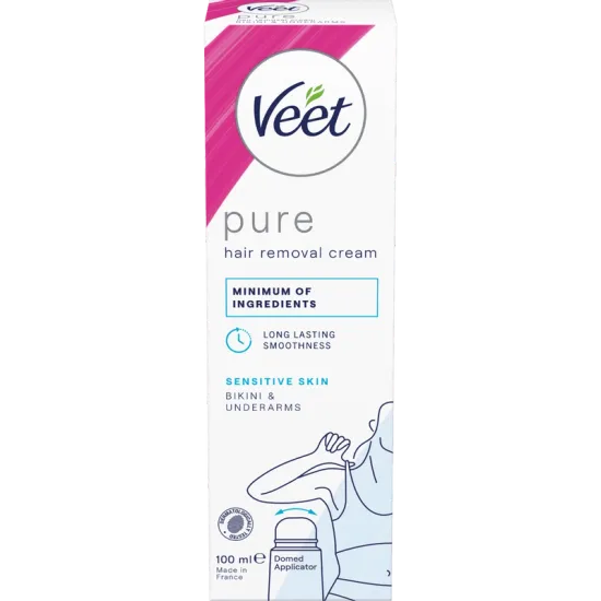 Veet Pure Hårborttagningskräm Bikini & Armhål Känslig hud 100 ml