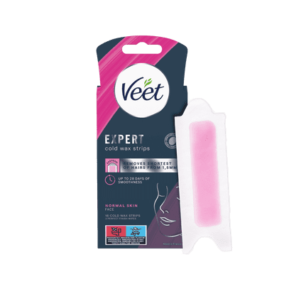 Veet Expert Cold Wax Strips Face Normal Skin 16 stk