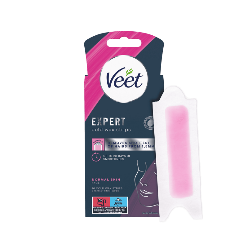 Veet Expert Wax Strips Ansikte Normal Hud 16 st