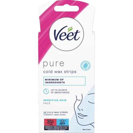 Veet Pure Wax Strips Ansikte Känslig Hud 20 st