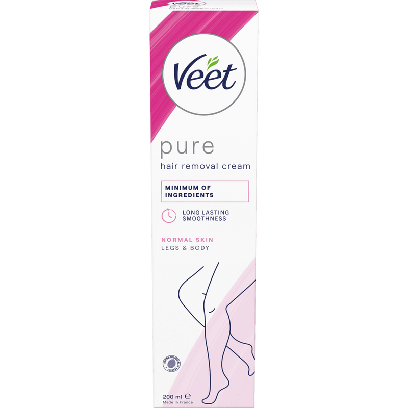 Veet Pure Hårborttagningskräm Ben & Kropp Normal Hud 200 ml